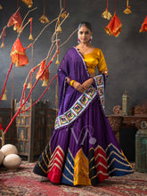 Yellow & Purple Chaniya Choli
